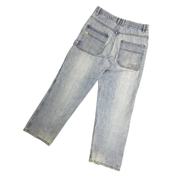 Southpole Other - Southpole Vintage Jeans Mens 36X32 Light Wash Distressed Mended Baggy Skater Y2K